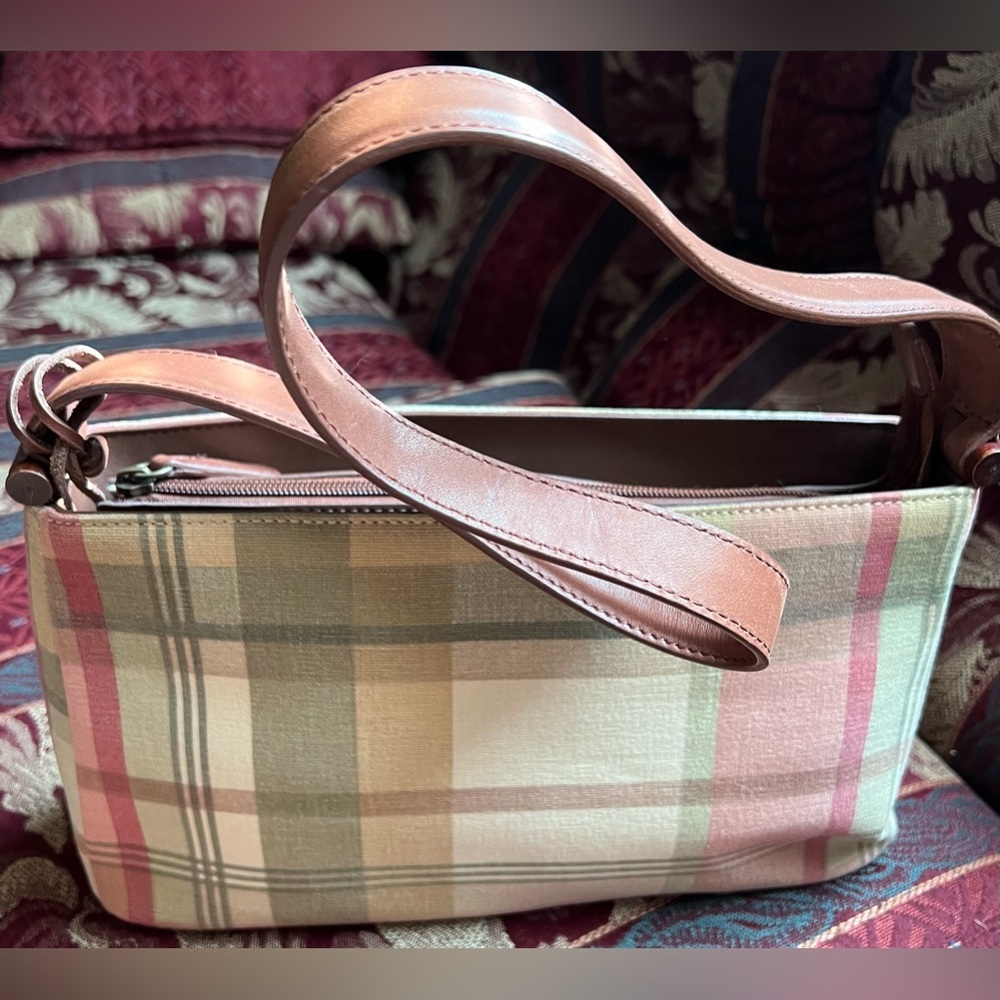 Fossil VTG plaid fabric purse